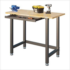 Durable Work Bench with Built-In Drawer