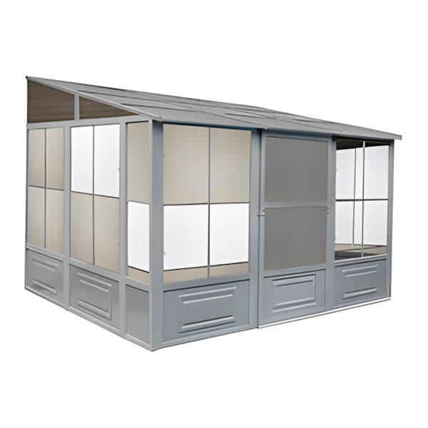 10 ft. x 12 ft. Florence Solarium with Metal Roof (Slate Gray)