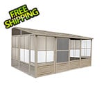 Gazebo Penguin 10 ft. x 16 ft. Florence Solarium with Metal Roof (Sand)