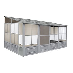 10 ft. x 16 ft. Florence Solarium with Metal Roof (Slate Gray)