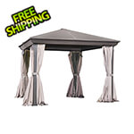 Gazebo Penguin 10 ft. x 10 ft. Venus Gazebo with Metal Roof (Brown)