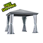 Gazebo Penguin 10 ft. x 10 ft. Venus Gazebo with Metal Roof (Slate Gray)