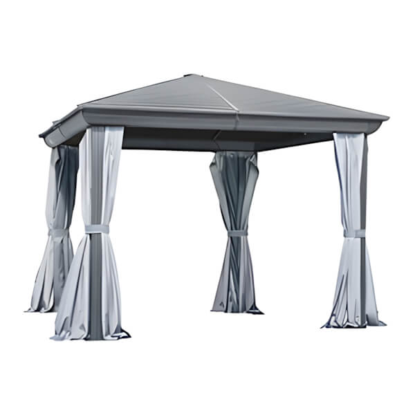 10 ft. x 10 ft. Venus Gazebo with Metal Roof (Slate Gray)