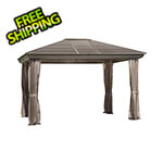 Gazebo Penguin 10 ft. x 12 ft. Venus Gazebo with Metal Roof (Brown)