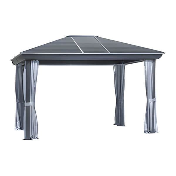 10 ft. x 12 ft. Venus Gazebo with Metal Roof (Slate Gray)