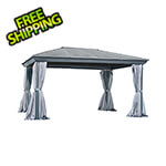 Gazebo Penguin 12 ft. x 14 ft. Venus Gazebo with Metal Roof (Slate Gray)