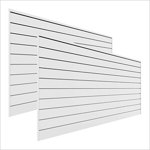 8' x 4' PVC Wall Panels and Trims (2-Pack White)