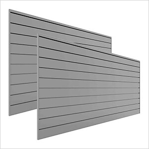 8' x 4' PVC Wall Panels and Trims (2-Pack Light Grey)