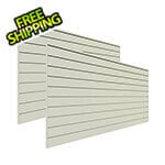 Proslat 8' x 4' PVC Wall Panels and Trims (2-Pack Sandstone)