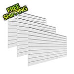 Proslat 8' x 4' PVC Wall Panels and Trims (3-Pack White)