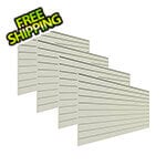 Proslat 8' x 4' PVC Wall Panels and Trims (4-Pack Sandstone)