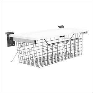 Chrome Pull-Out Basket with Shelf