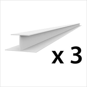 8 ft. PROCORE PVC Slatwall H-Trim (3-Pack)