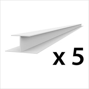 8 ft. PROCORE PVC Slatwall H-Trim (5-Pack)