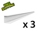 Proslat 8 ft. PROCORE PVC Slatwall Side Trim (3-Pack)