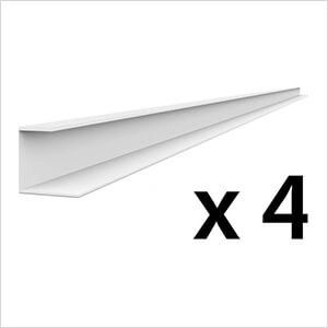 8 ft. PROCORE PVC Slatwall Side Trim (4-Pack)