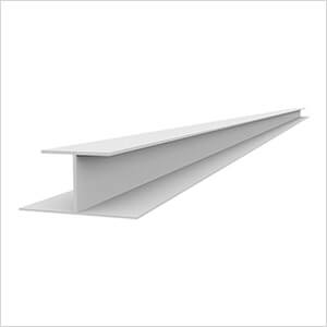 2 x 96" PVC Slatwall H Trim (White)