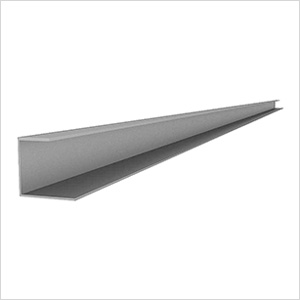 5 x 96" PVC Slatwall J Trim (Light Gray)