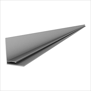 2 x 96" PVC Slatwall L Trim (Light Gray)