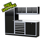 Moduline Pro II 8-Foot Signature Black Aluminum Garage Cabinet System