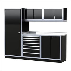 Pro II 8-Foot Signature Black Aluminum Garage Cabinet System