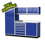 Moduline Pro II 8-Foot Moduline Blue Aluminum Garage Cabinet System