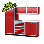 Moduline Pro II 8-Foot Red Aluminum Garage Cabinet System