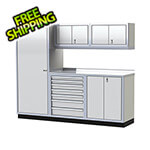 Moduline Pro II 8-Foot White Aluminum Garage Cabinet System
