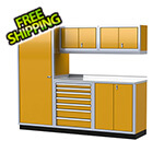 Moduline Pro II 8-Foot Yellow Aluminum Garage Cabinet System