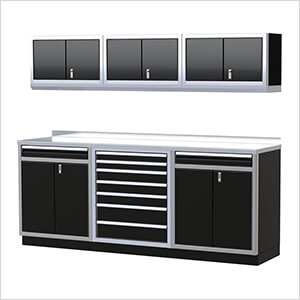 Pro II 8-Foot Signature Black Aluminum Garage Cabinet System