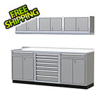 Moduline Pro II 8-Foot Light Gray Aluminum Garage Cabinet System