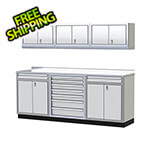 Moduline Pro II 8-Foot White Aluminum Garage Cabinet System