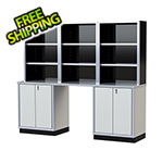 Moduline Pro II 8-Foot White Aluminum Garage Cabinet System