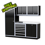 Moduline Pro II 8-Foot Signature Black Aluminum Garage Cabinet System