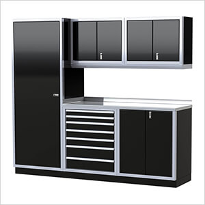 Pro II 8-Foot Signature Black Aluminum Garage Cabinet System