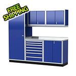 Moduline Pro II 8-Foot Moduline Blue Aluminum Garage Cabinet System
