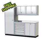 Moduline Pro II 8-Foot White Aluminum Garage Cabinet System