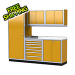 Moduline Pro II 8-Foot Yellow Aluminum Garage Cabinet System