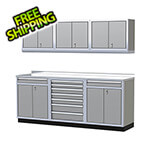 Moduline Pro II 8-Foot Light Gray Aluminum Garage Cabinet System