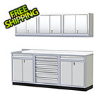 Moduline Pro II 8-Foot White Aluminum Garage Cabinet System