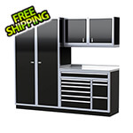 Moduline Pro II 8-Foot Signature Black Aluminum Garage Cabinet System