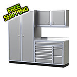 Moduline Pro II 8-Foot Light Gray Aluminum Garage Cabinet System