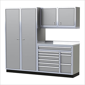Pro II 8-Foot Light Gray Aluminum Garage Cabinet System