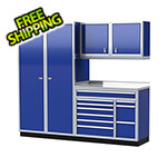 Moduline Pro II 8-Foot Moduline Blue Aluminum Garage Cabinet System