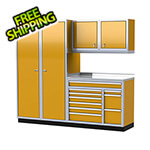 Moduline Pro II 8-Foot Yellow Aluminum Garage Cabinet System