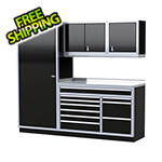 Moduline Pro II 8-Foot Signature Black Aluminum Garage Cabinet System