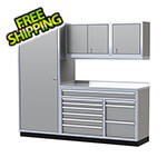 Moduline Pro II 8-Foot Light Gray Aluminum Garage Cabinet System
