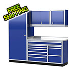 Moduline Pro II 8-Foot Moduline Blue Aluminum Garage Cabinet System