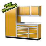 Moduline Pro II 8-Foot Yellow Aluminum Garage Cabinet System