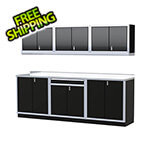Moduline Pro II 9-Foot Signature Black Aluminum Garage Cabinet System